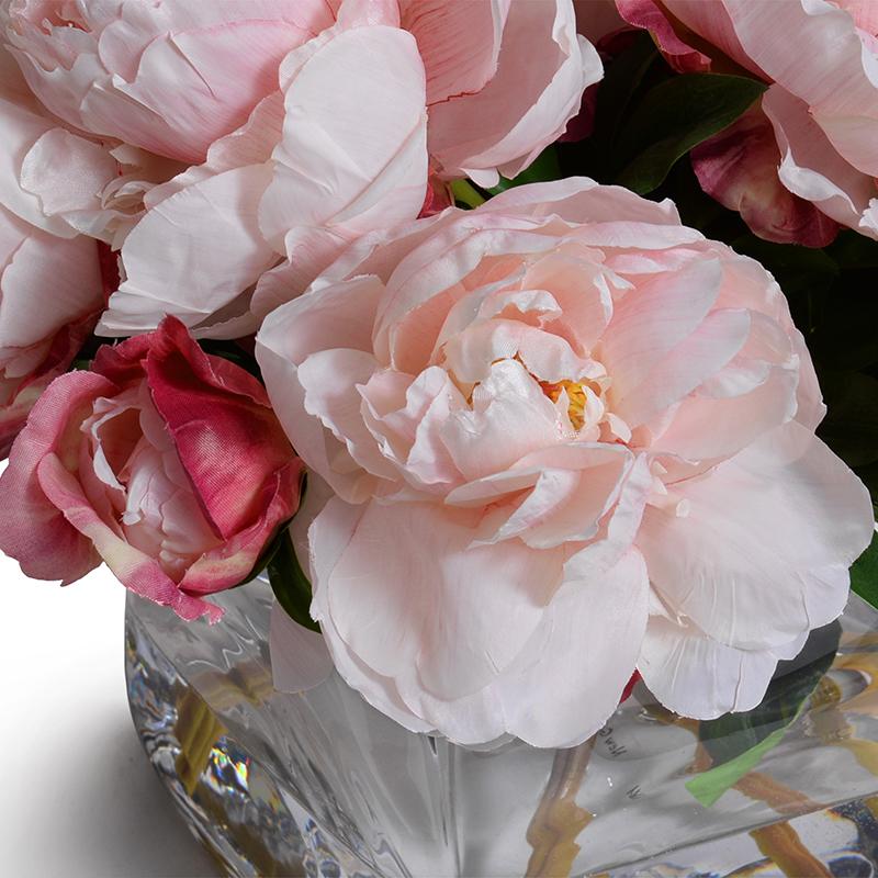 Peony Arrangement in Glass