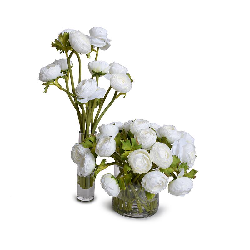 Ranunculus Bouquet in Glass Vase