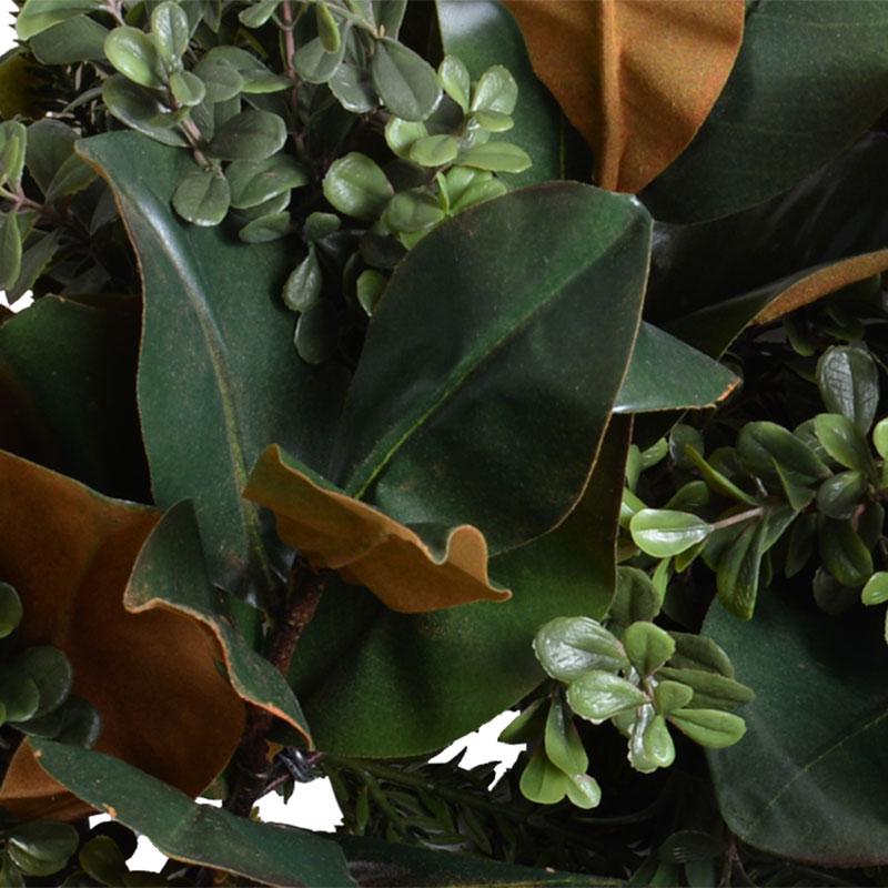 24" Boxwood, Magnolia Wreath - New Growth Designs