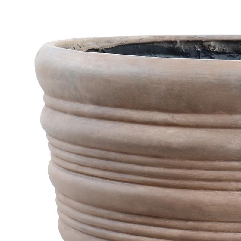 Fiberglass Brown Pot, 22" - New Growth Designs
