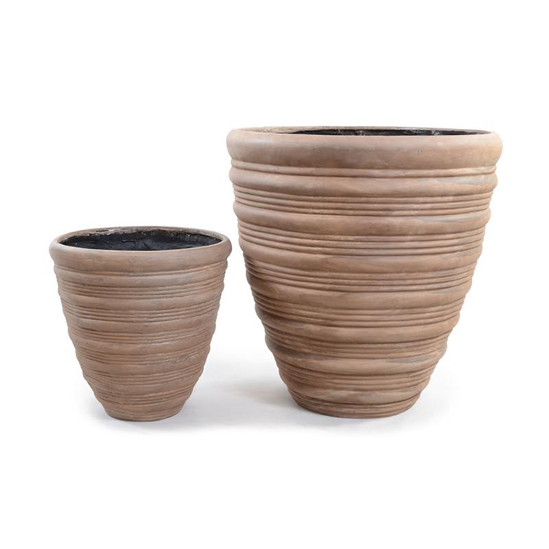 Fiberglass Brown Pot, 14" - New Growth Designs