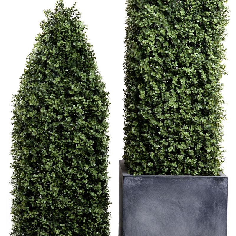 Boxwood Obelisk in Fiberglass Pot - New Growth Designs
