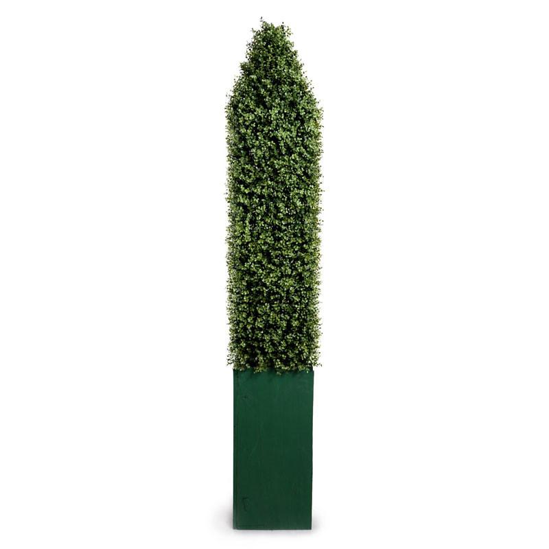 Boxwood Obelisk in Fiberglass Pot - New Growth Designs