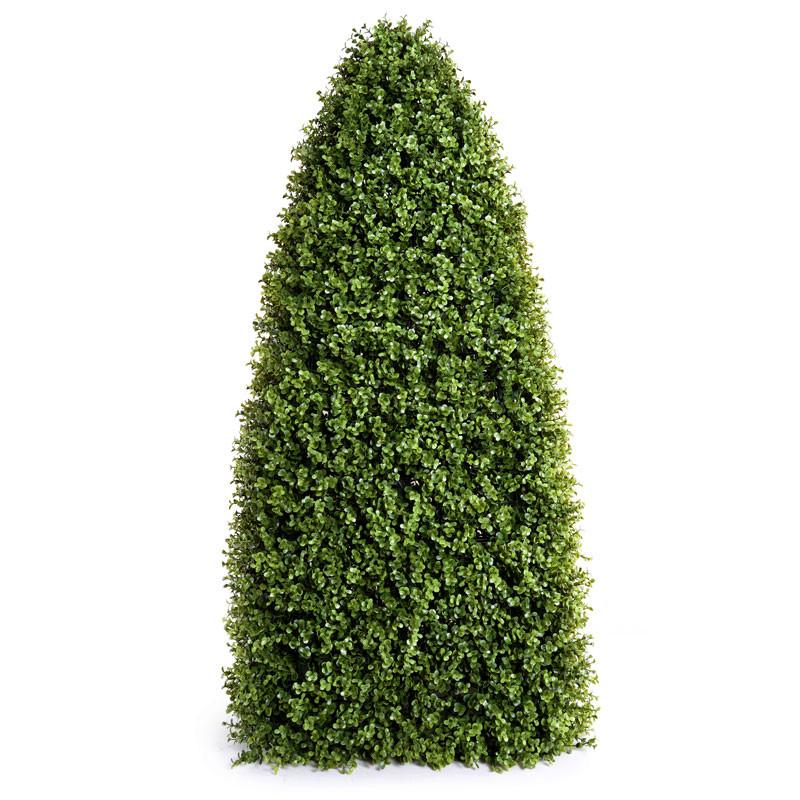 Boxwood Large Obelisk in Fiberglass Pot - New Growth Designs