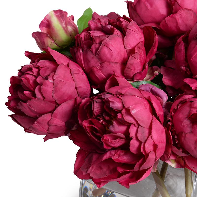 Peony Arrangement in Glass
