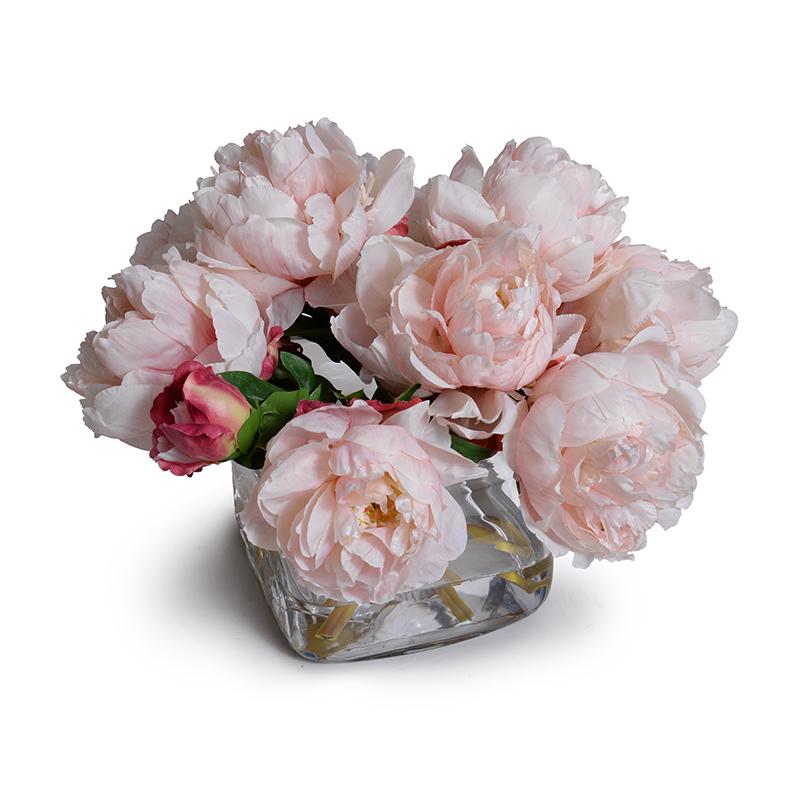 Peony Arrangement in Glass
