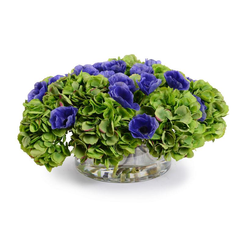 Hydrangea, Anemone Arrangement - New Growth Designs