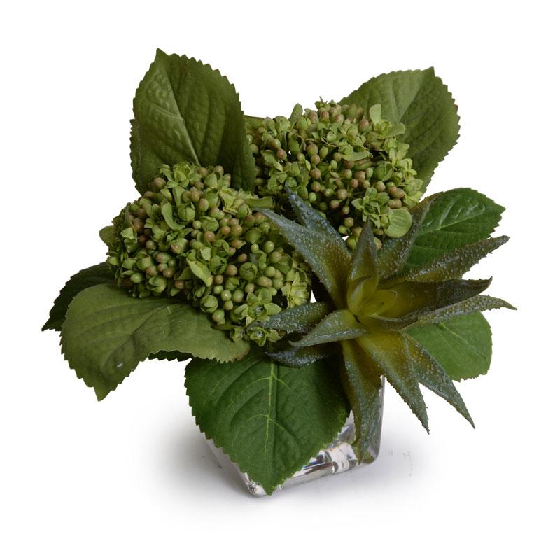 Hydrangea & Succulent - New Growth Designs