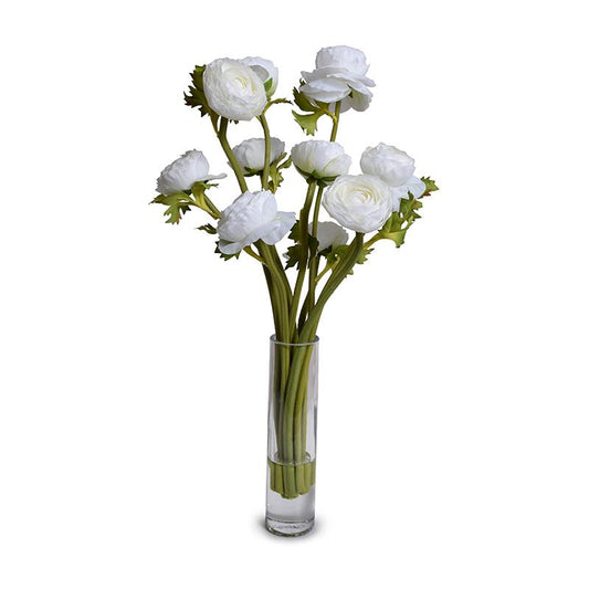 Ranunculus Bouquet in Glass Vase