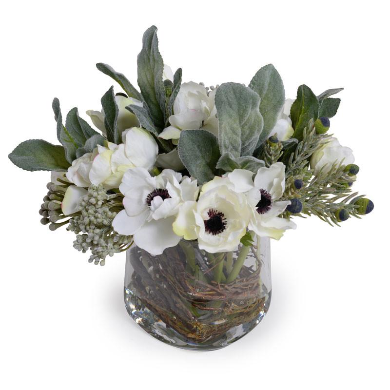 White & Gray Faux Fresh Bouquet