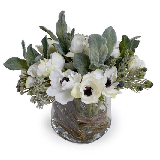 White & Gray Faux Fresh Bouquet