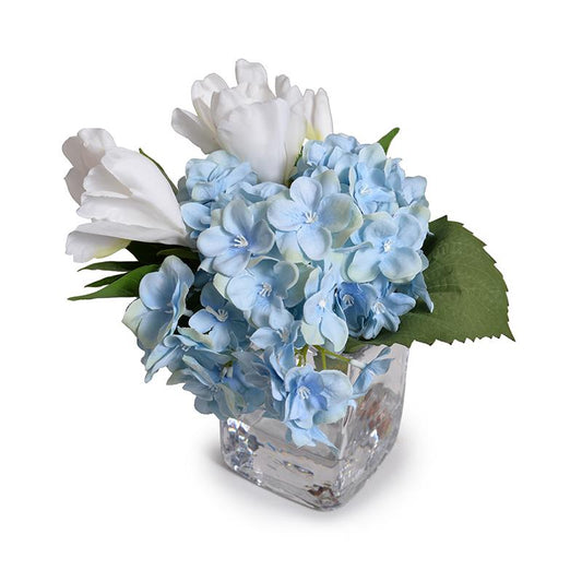 Hydrangea and Gardenia Cutting in Glass