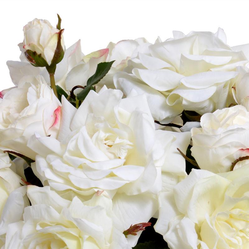 White Faux Fresh Rose Bouquet
