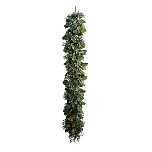 6' Boxwood, Magnolia Garland - New Growth Designs