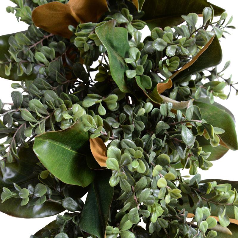 6' Boxwood, Magnolia Garland - New Growth Designs
