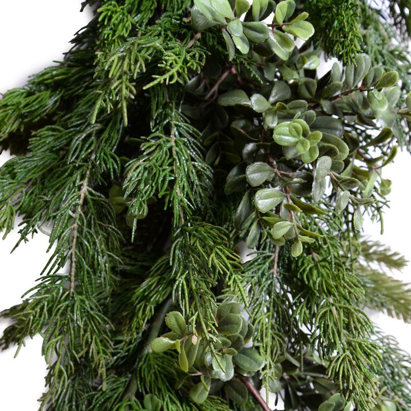 6' Red Cedar, Boxwood, Fir Garland - New Growth Designs