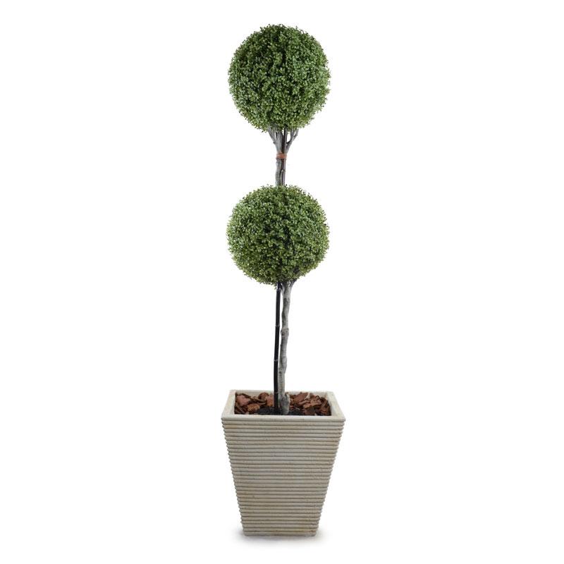 15" Boxwood Double Ball Topiary - New Growth Designs