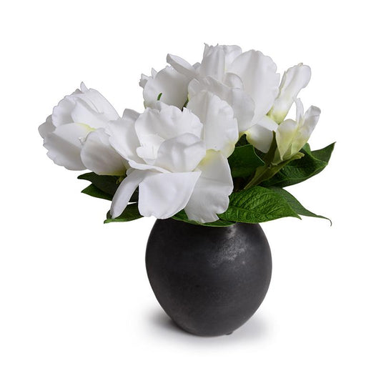 Natural Touch Gardenia in Ceramic Egg Vase