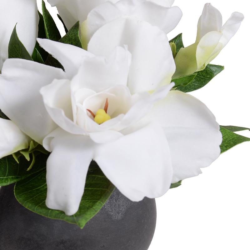 Natural Touch Gardenia in Ceramic Egg Vase