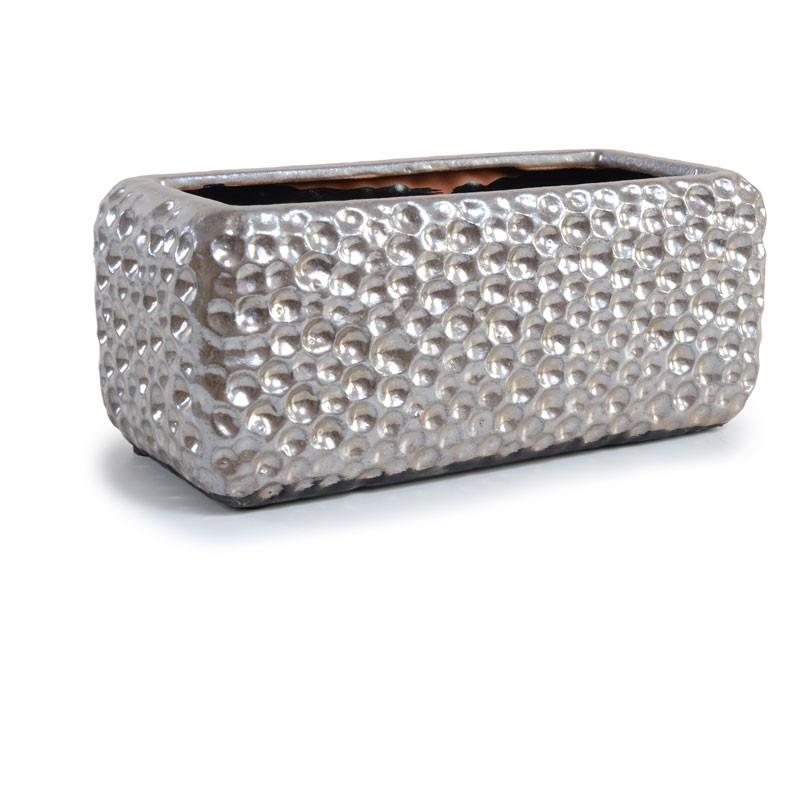 Dimpled Rectangular Clay Planter - New Growth Designs